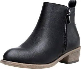 Jeossy Women's Ankle Boots, Classic Low Heeled Short Booties, Casual Comfortable Boots