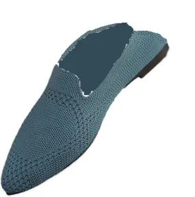 JITUUE Women's Fashion Knit Breathable Loafer Flats Slip-Ons Pointy Toe Walking Driving Shoes Comfortable Casual Penny Loafer