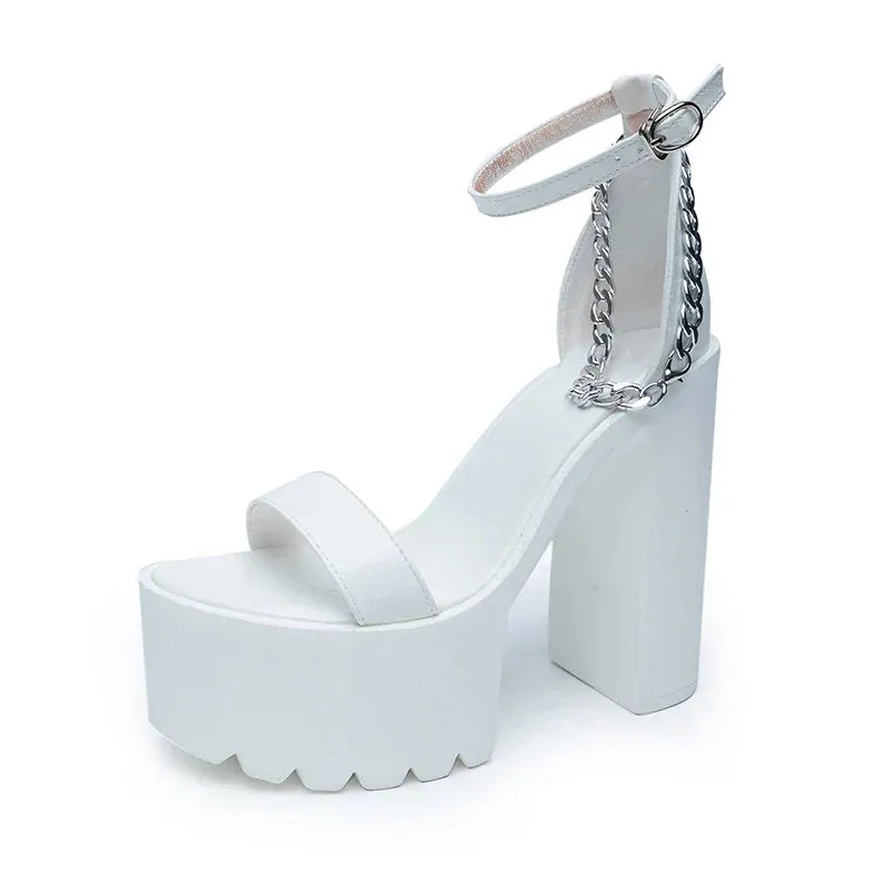 Joskaa 2024 New Platform Chunky Heeled Sandals