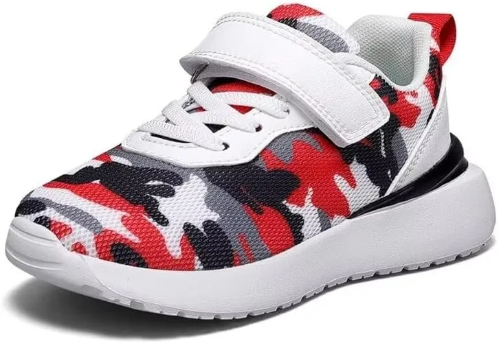 Kid Boys Camouflage Breathable Walking Sneakers for Outdoor School Sport Running
