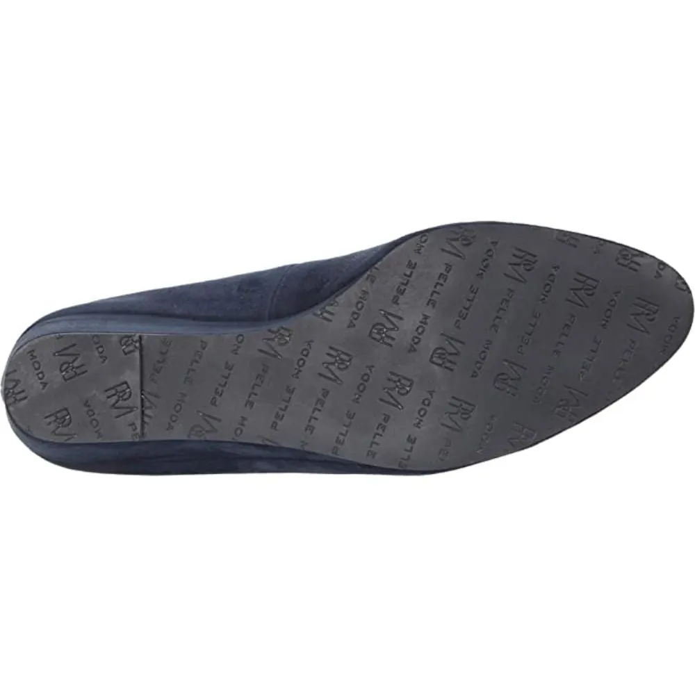 Kira Midnight Navy Suede Pelle Moda Wedge Pumps