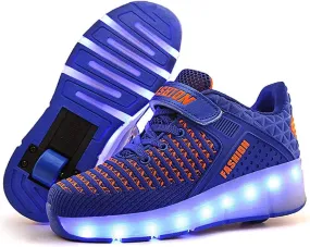 LED Light Up Roller Skates for Kids - Boys & Girls Shoes with Wheels - Colorful Light Shoes