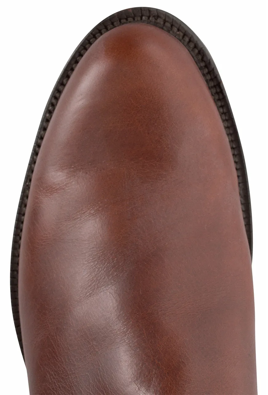 Lucchese Oiled Calf Leather Roper Boots - Brown