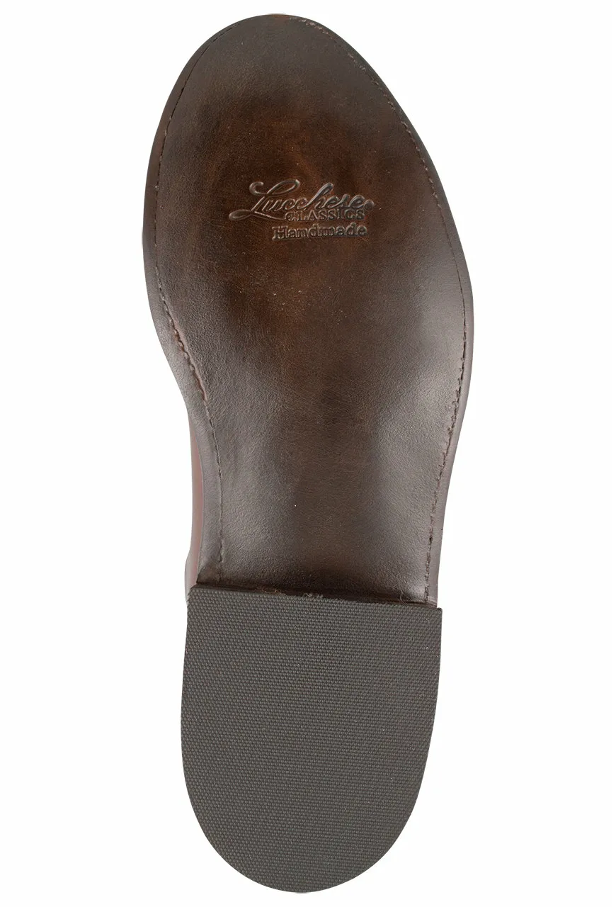 Lucchese Oiled Calf Leather Roper Boots - Brown