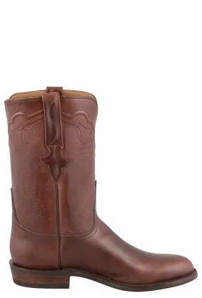 Lucchese Oiled Calf Leather Roper Boots - Brown