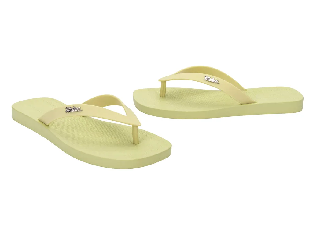 Melissa Sun Long Beach AD Flat Green Flipflops For Women
