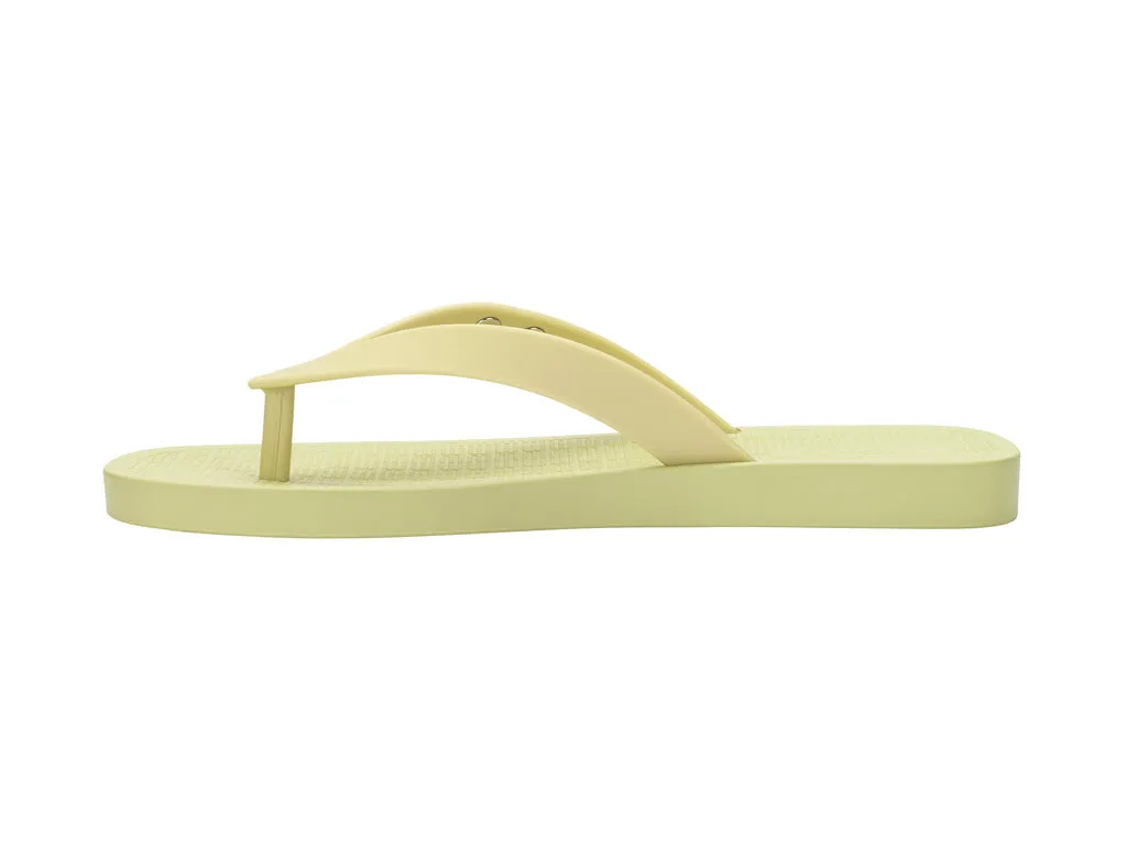 Melissa Sun Long Beach AD Flat Green Flipflops For Women