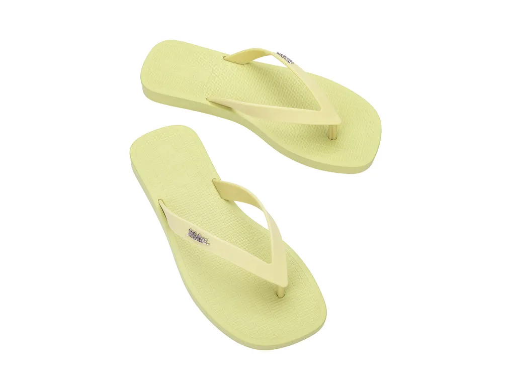 Melissa Sun Long Beach AD Flat Green Flipflops For Women
