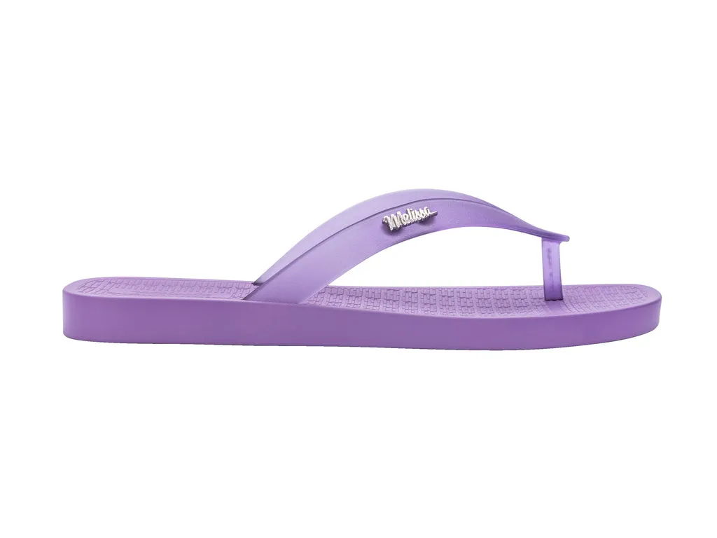 Melissa Sun Long Beach AD Flat Purple Flipflops For Women