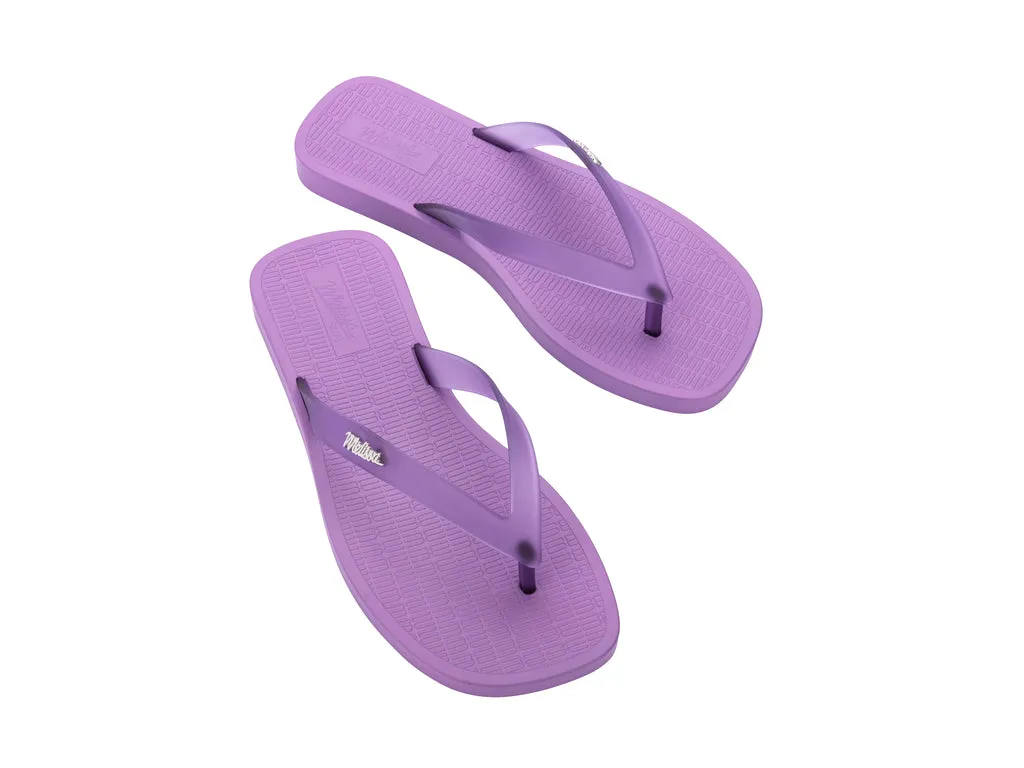 Melissa Sun Long Beach AD Flat Purple Flipflops For Women