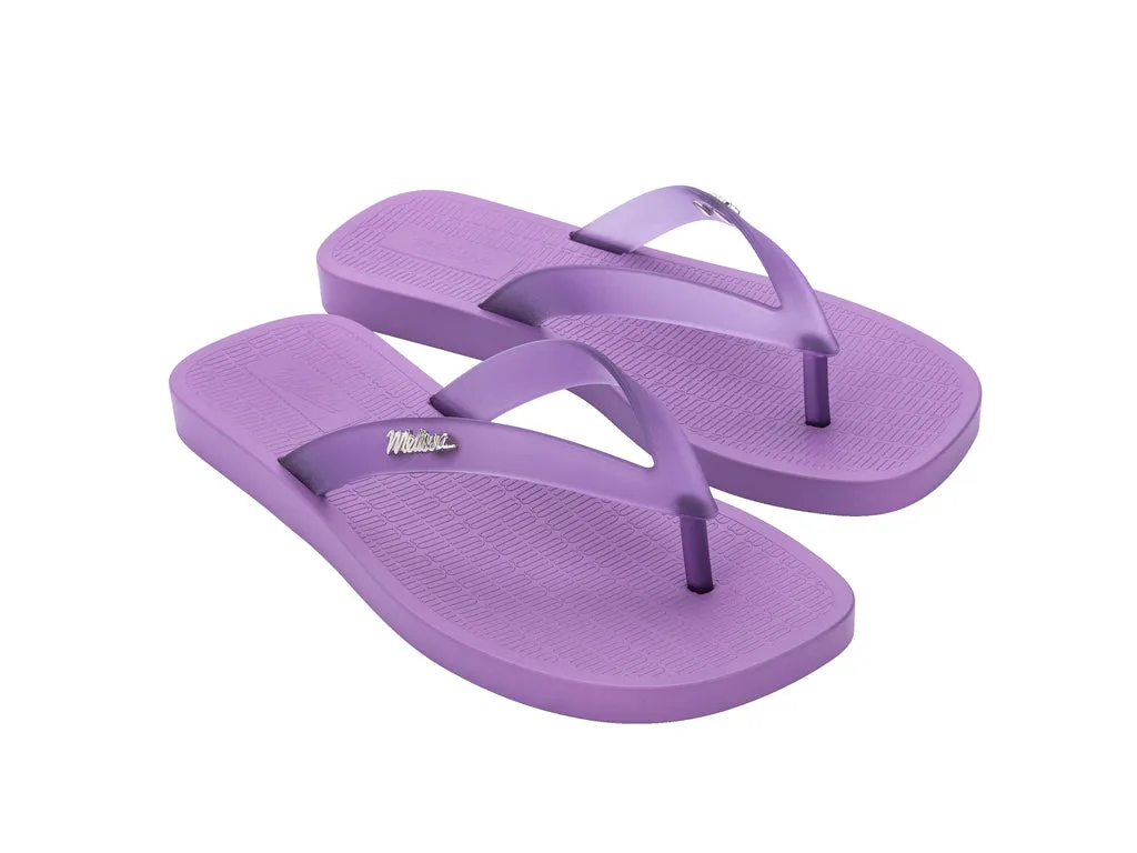 Melissa Sun Long Beach AD Flat Purple Flipflops For Women