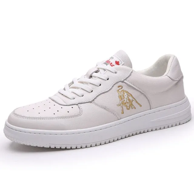 Men Casual Embroider Leisure Comfortable Flat Sneakers