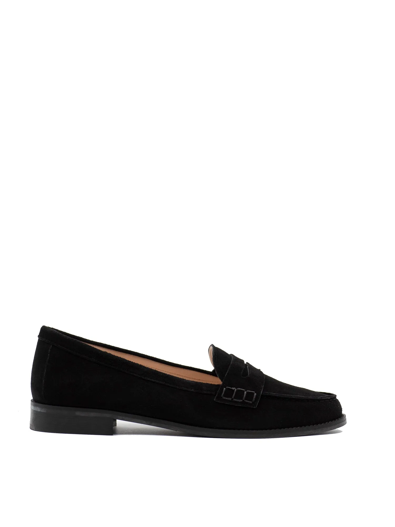 Mini Penny loafers in black suede