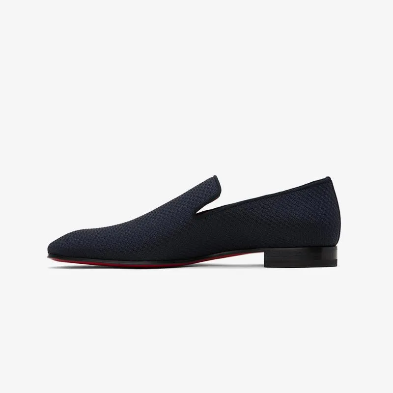 Navy Blue Canvas Loafers