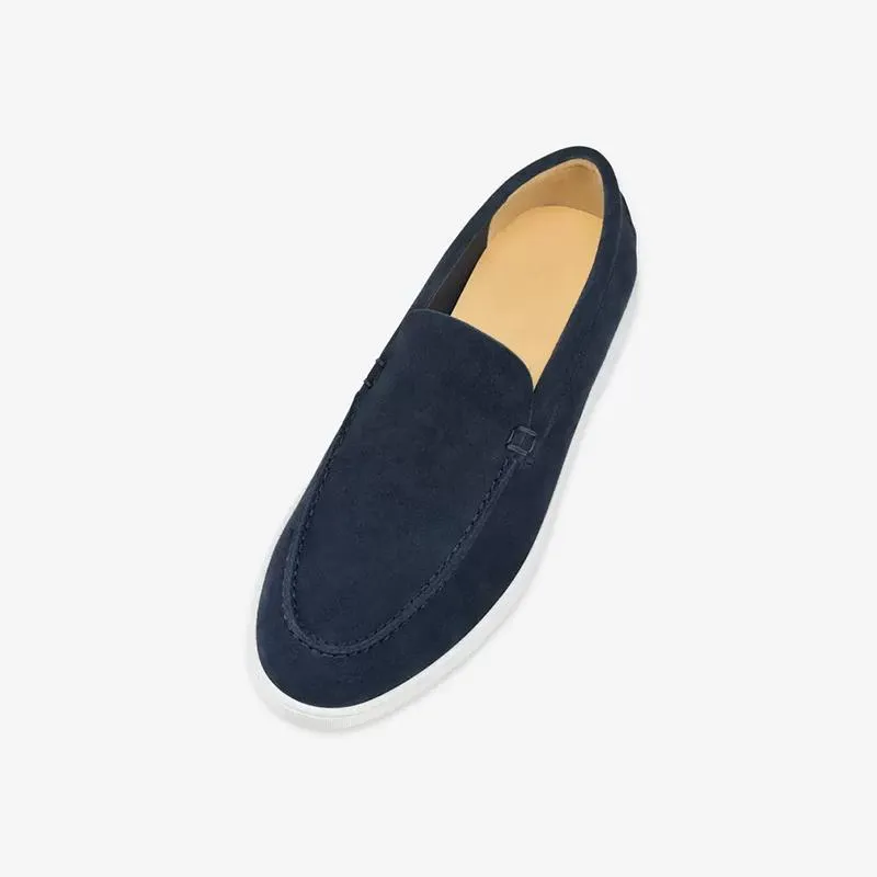 Navy Suede Slip-On Sneaker