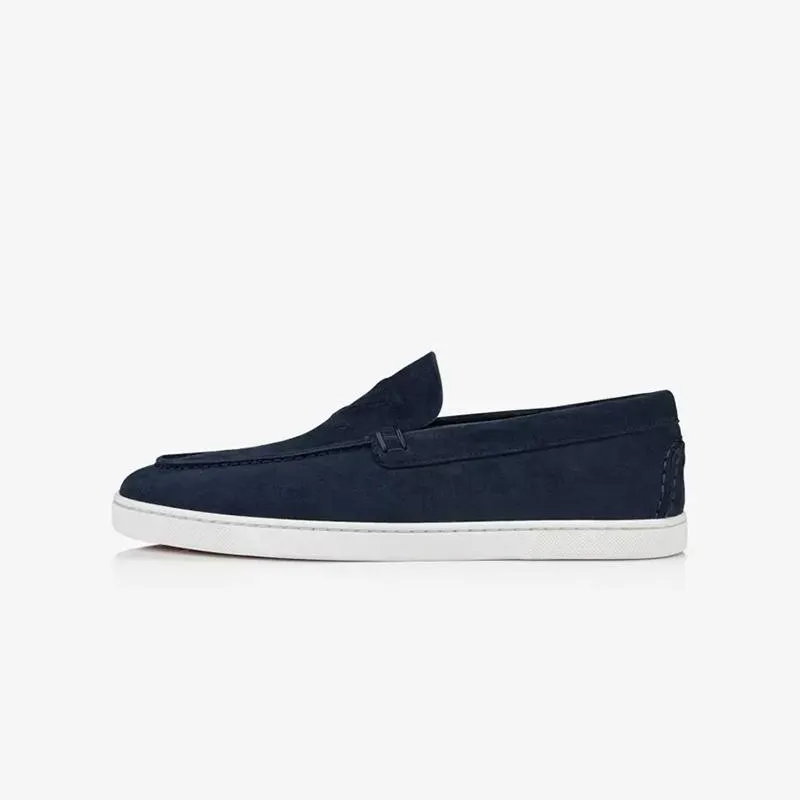 Navy Suede Slip-On Sneaker