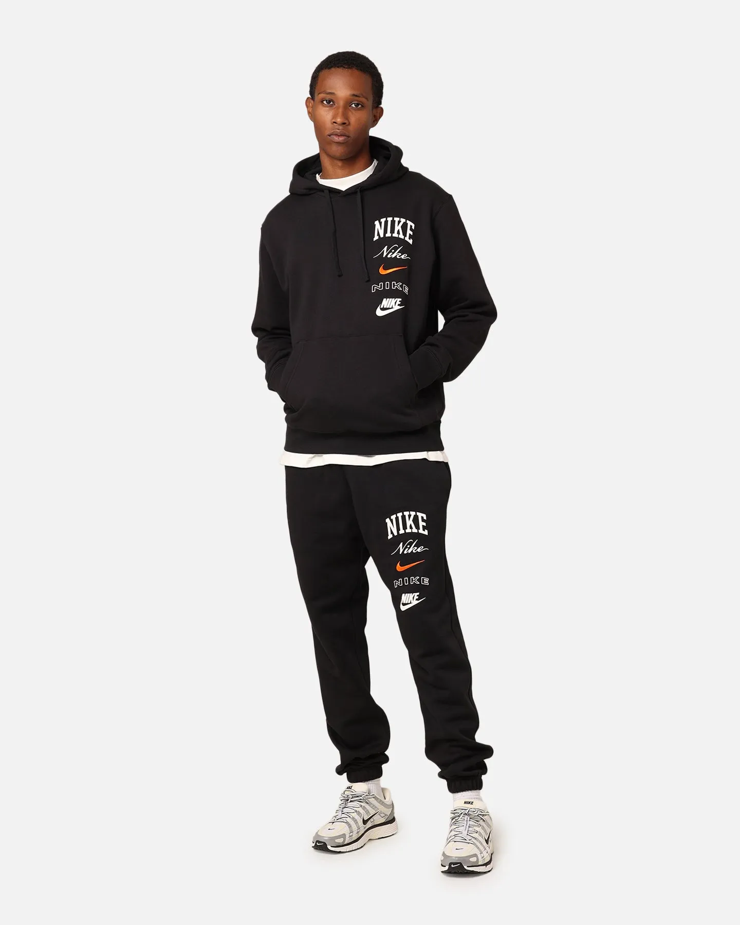 Nike Club Fleece Pullover Hoodie Black/Sail