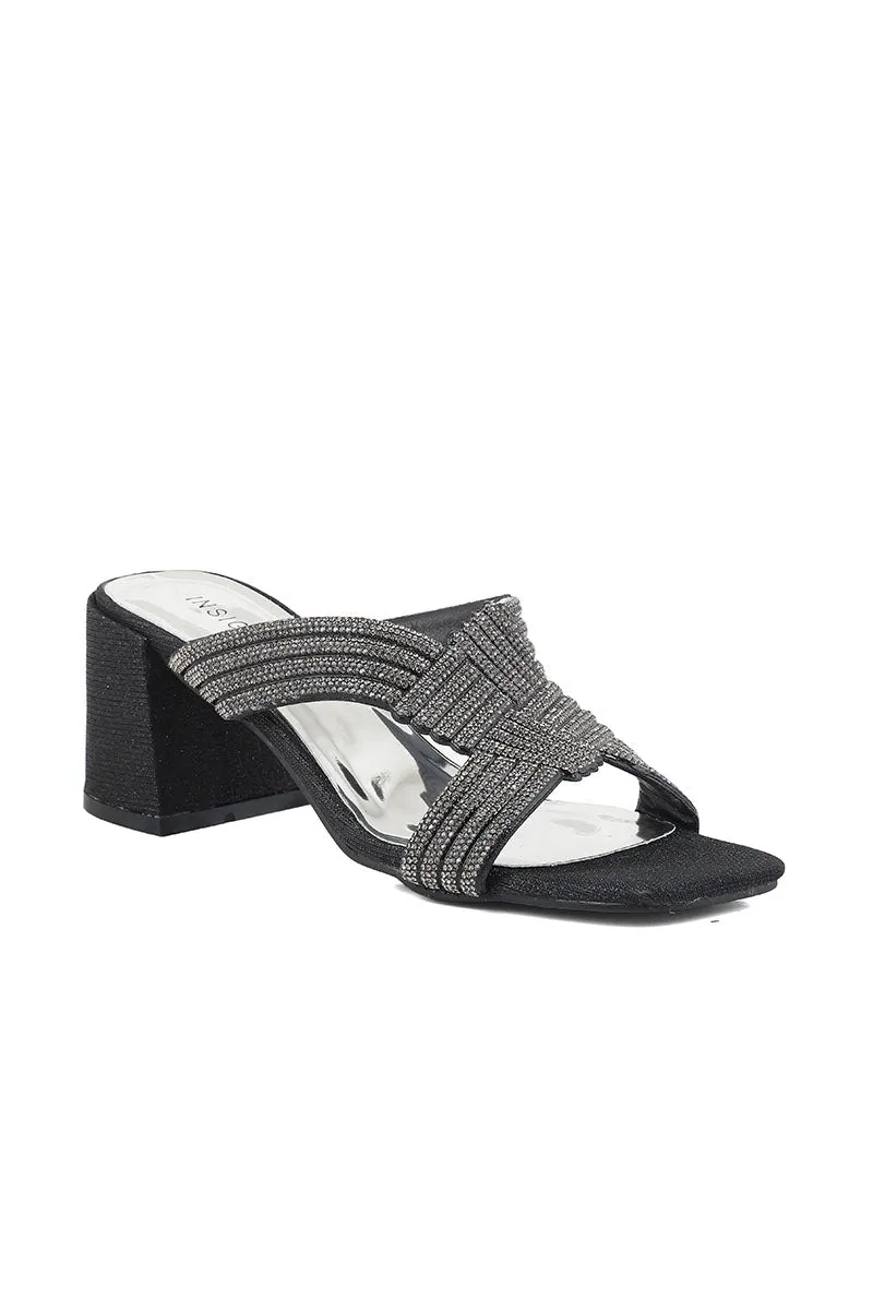 Party Wear Slip On I29253-Black