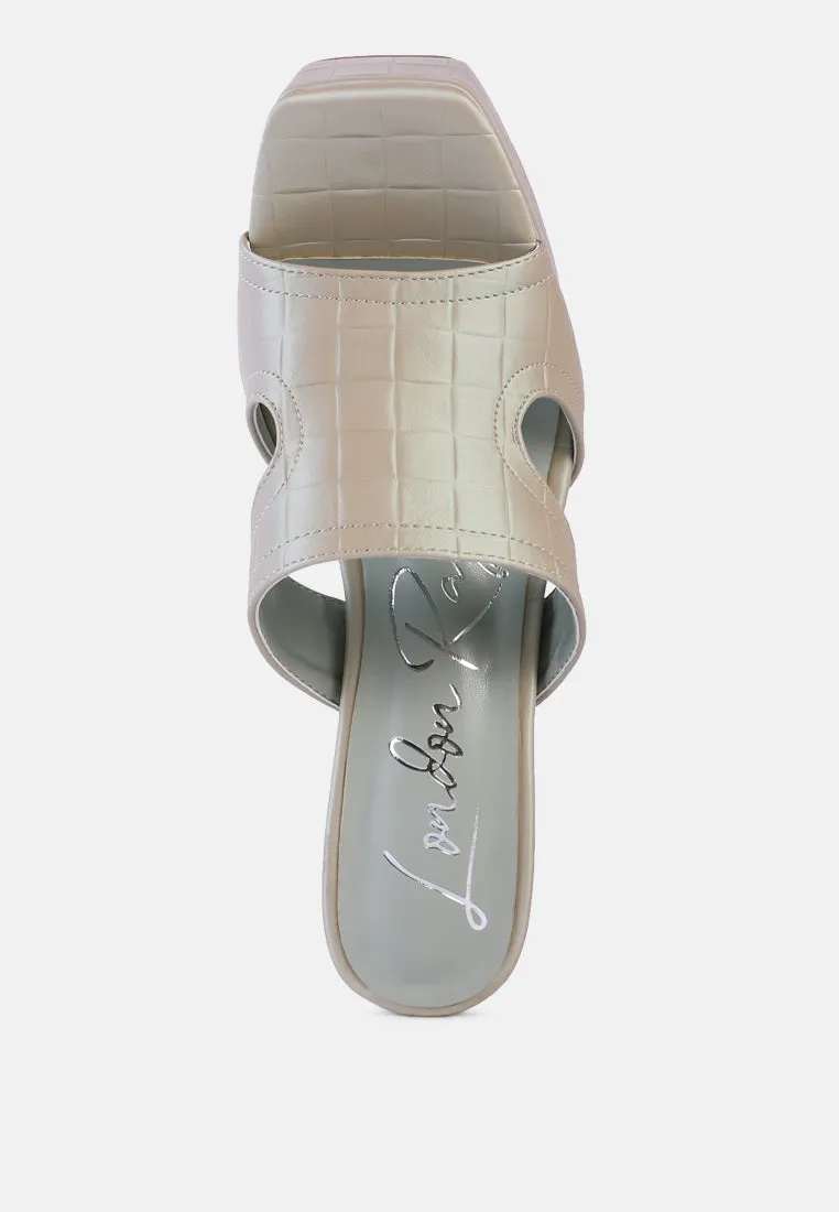 pda croc high heel platform sandals