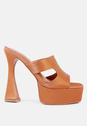 pda croc high heel platform sandals