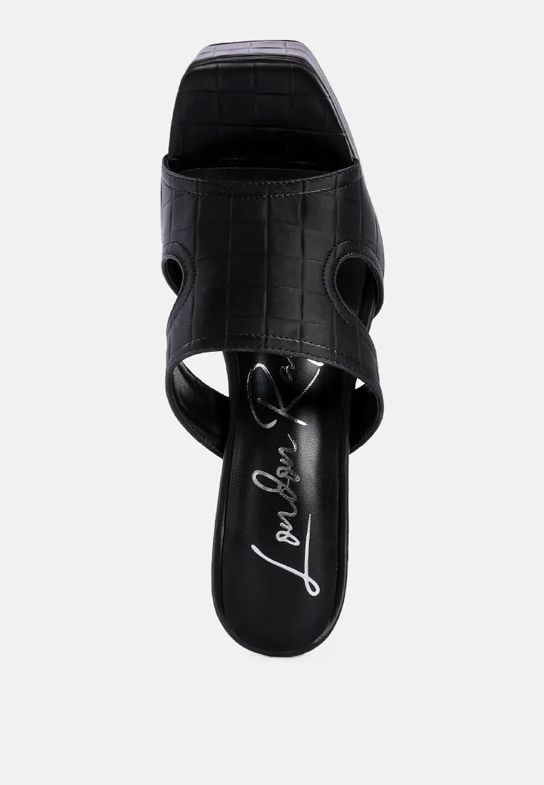 pda croc high heel platform sandals