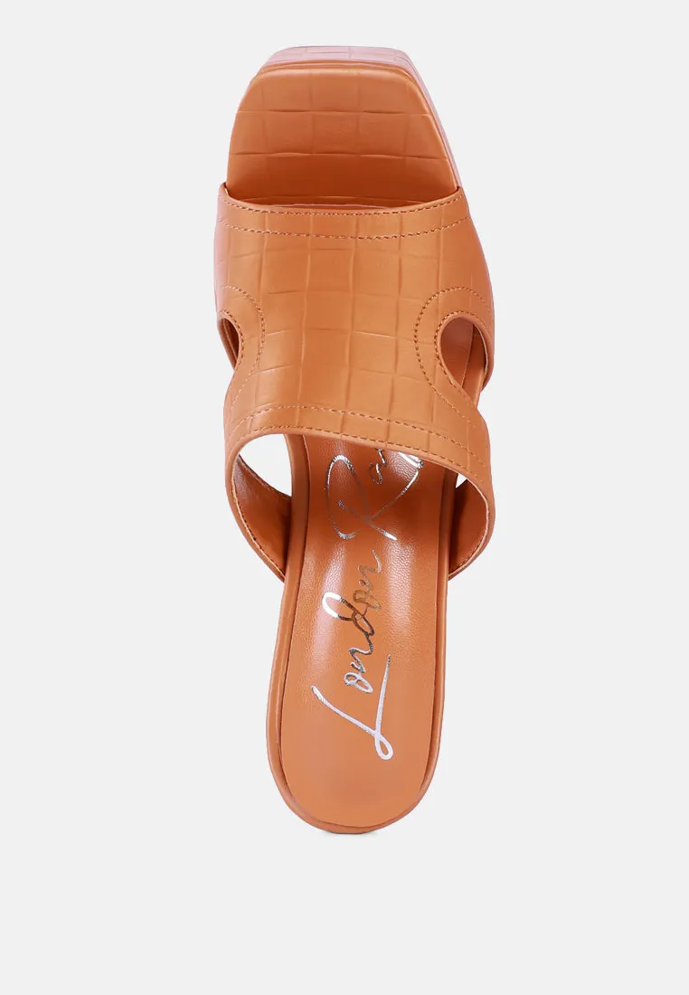 pda croc high heel platform sandals