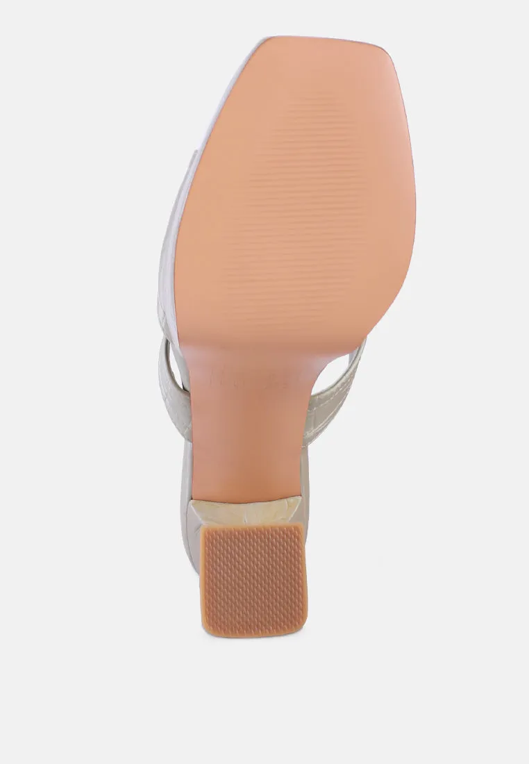 pda croc high heel platform sandals