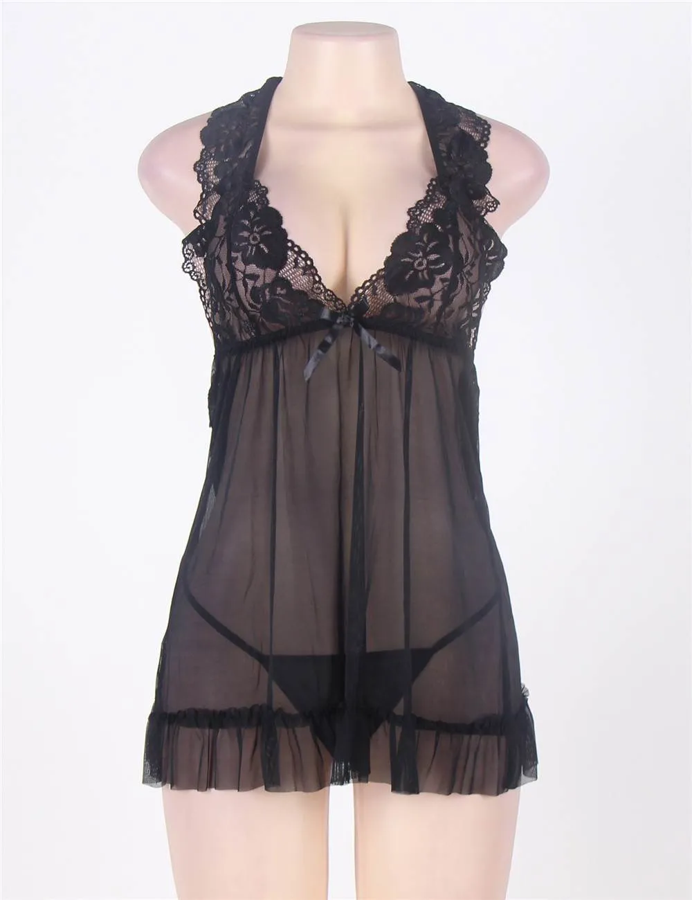 Provocative Black Lace Lingerie