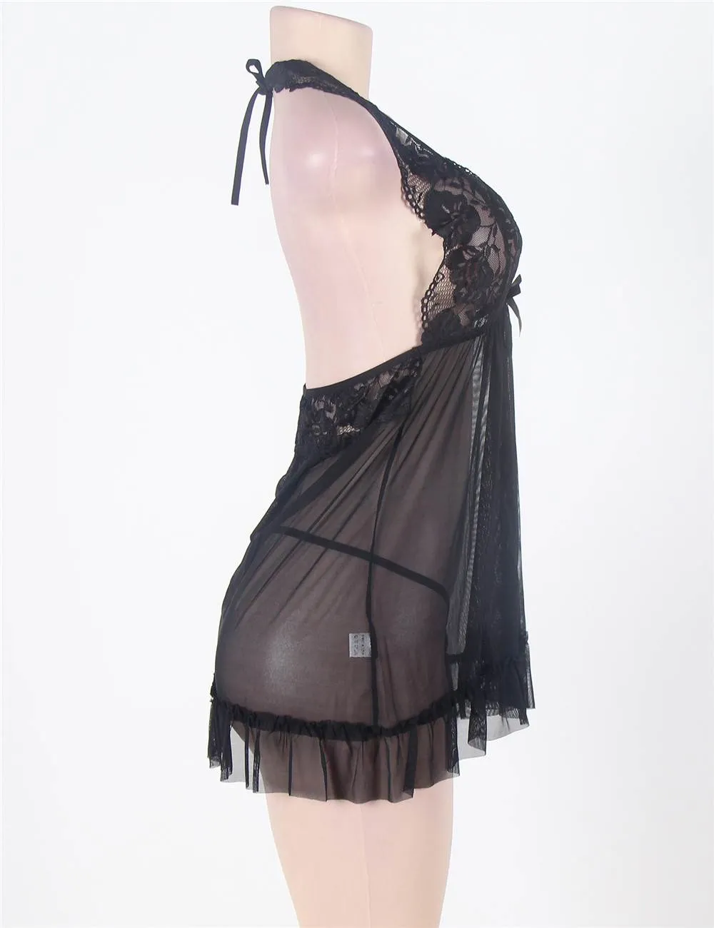 Provocative Black Lace Lingerie