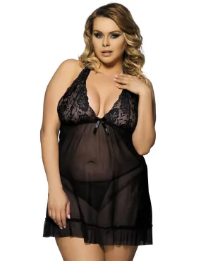 Provocative Black Lace Lingerie