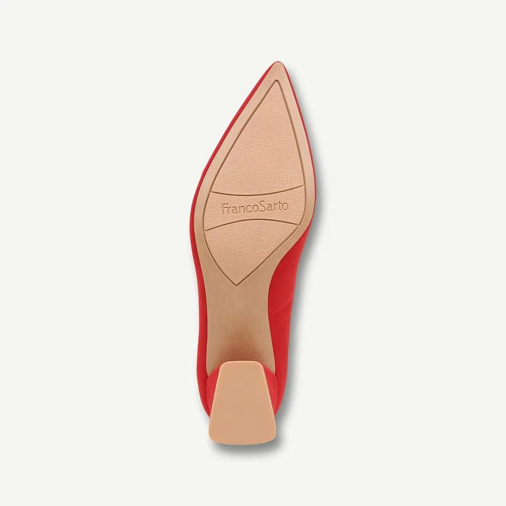 Racer Pump Red Suede Franco Sarto Pumps