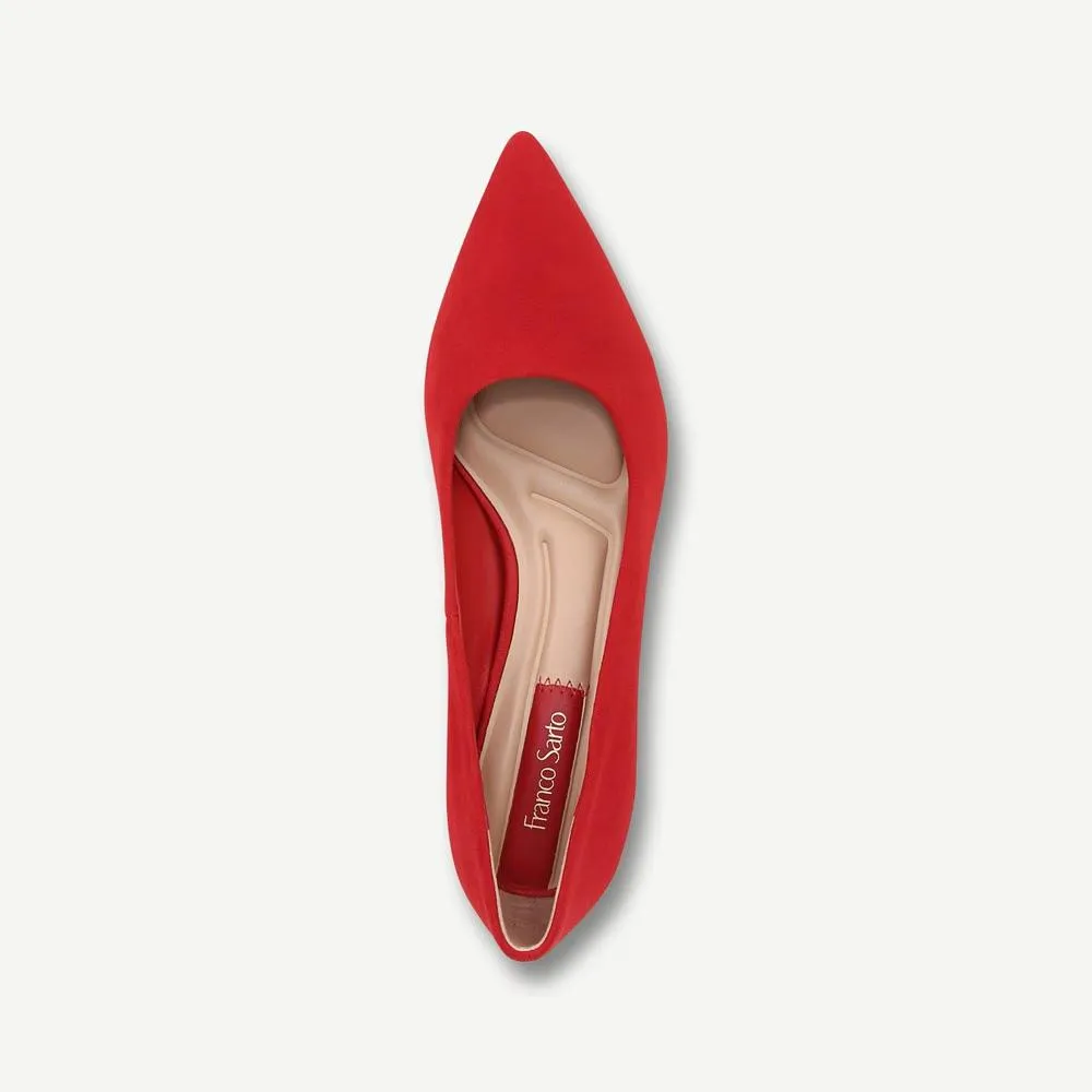 Racer Pump Red Suede Franco Sarto Pumps