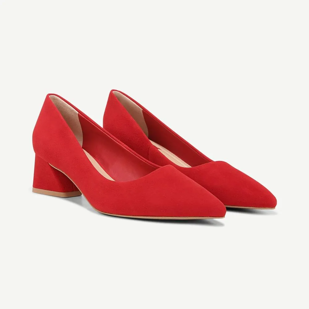 Racer Pump Red Suede Franco Sarto Pumps