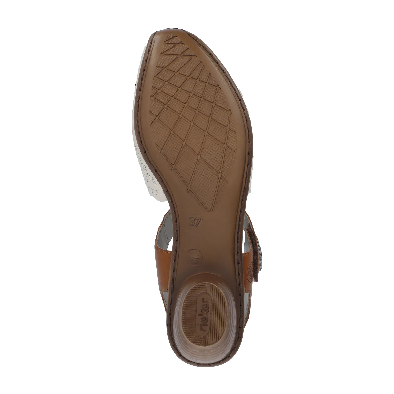 Rieker Mirjam 43703-60 Heeled Sandal (Women) - Cream/Cayenne