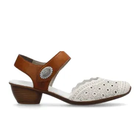 Rieker Mirjam 43703-60 Heeled Sandal (Women) - Cream/Cayenne