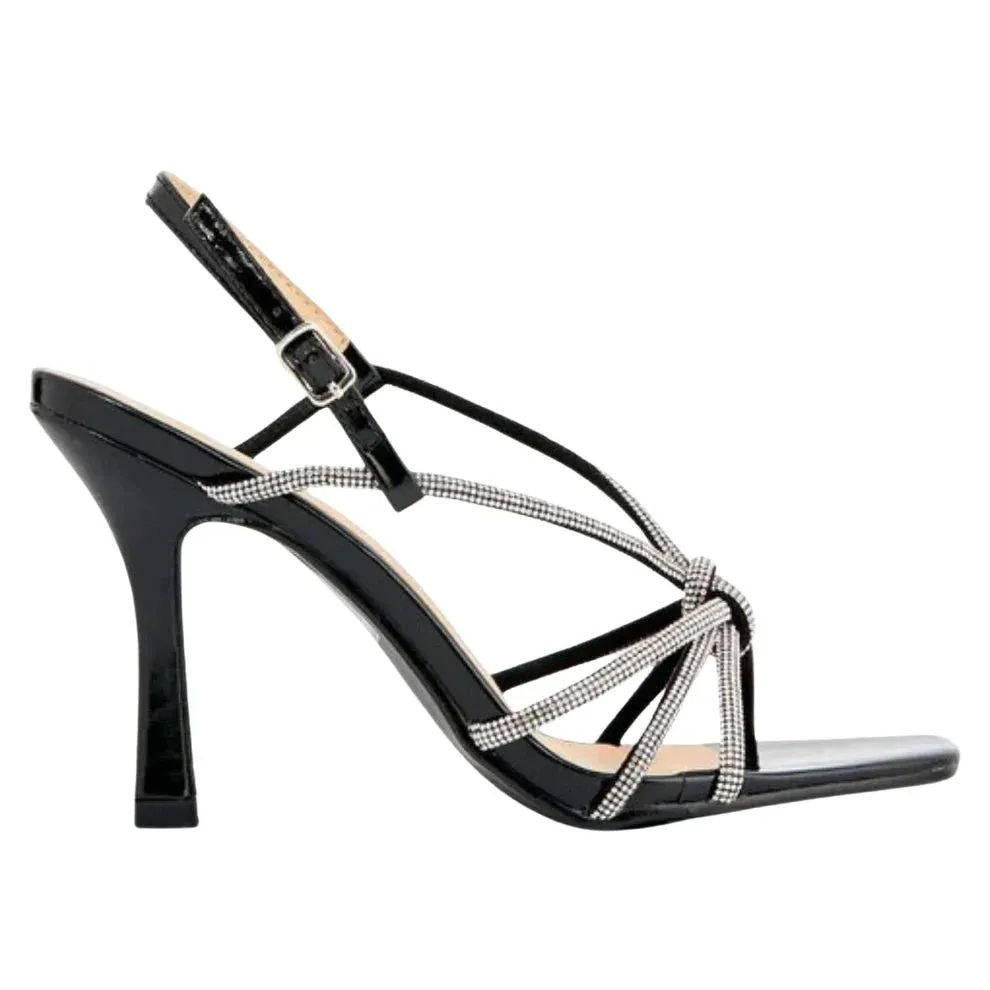 Ruth stylish Diamante Strap Stiletto Heels with Ankle Buckle