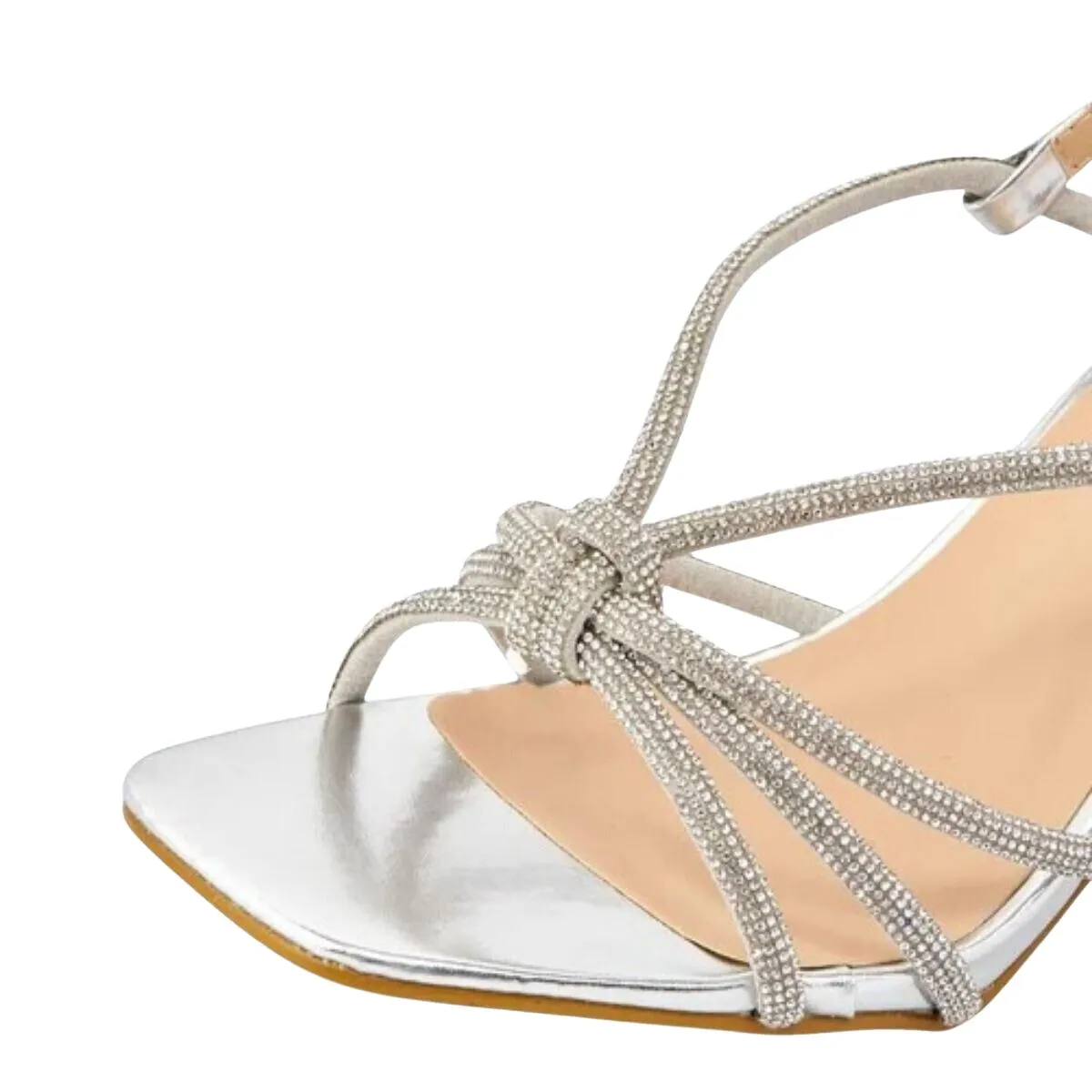 Ruth stylish Diamante Strap Stiletto Heels with Ankle Buckle