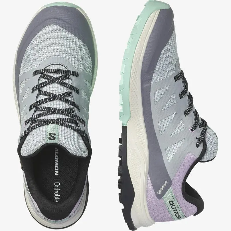 Salomon Women's Outrise Gore-Tex® Hiking Shoes- Quarry/ Orchid Bloom