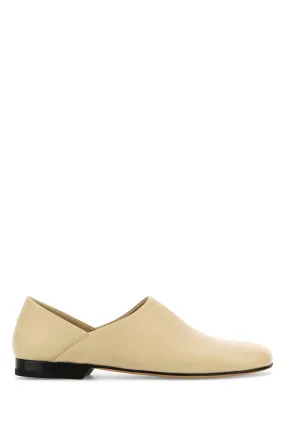 Sand leather loafers