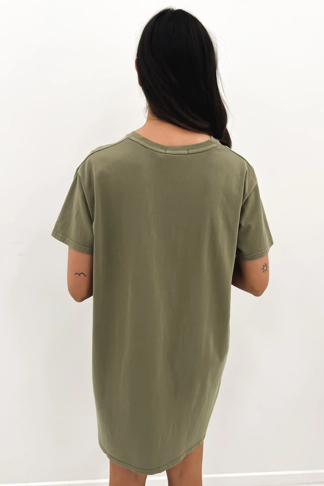 Savage Tee Dress Khaki