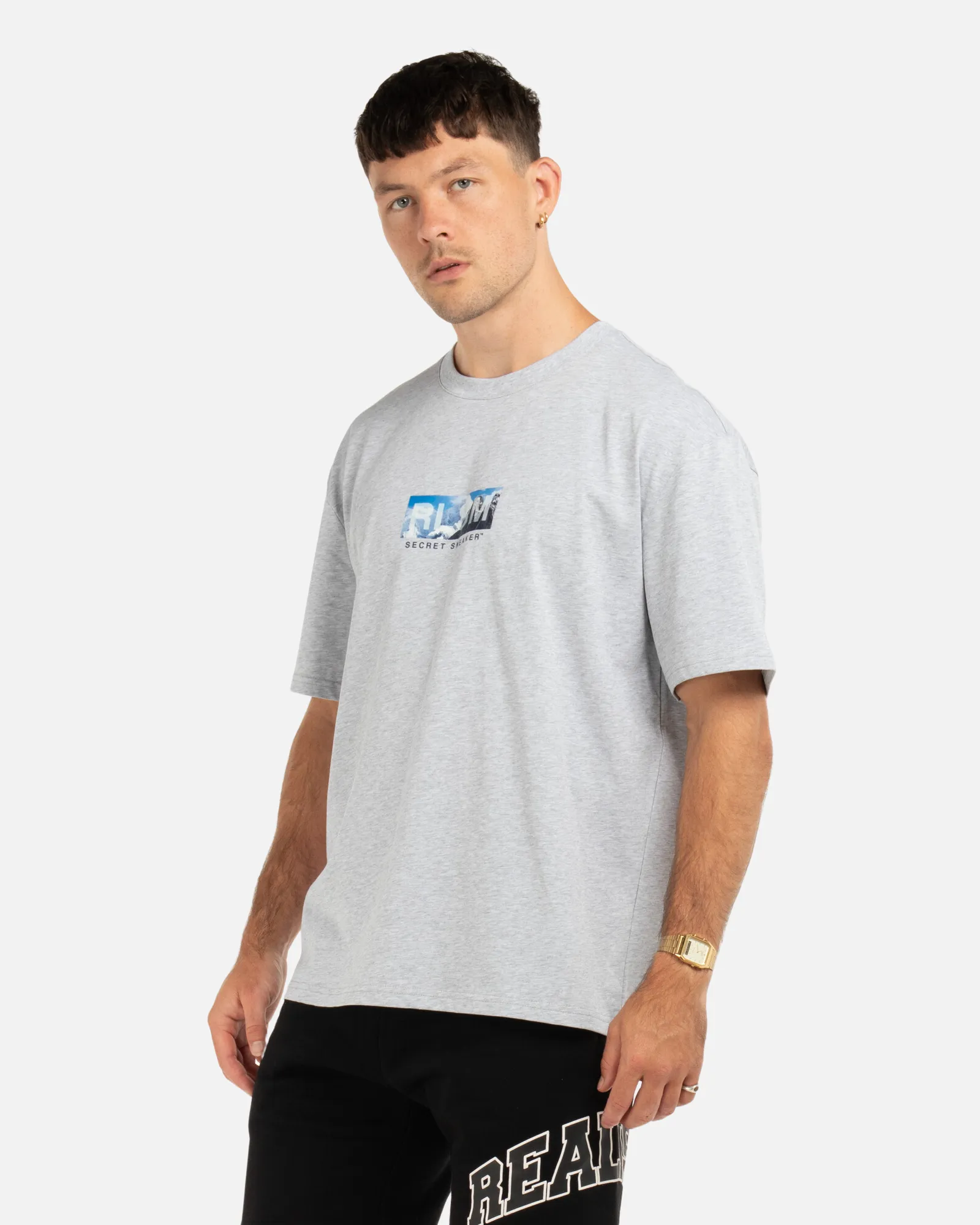 SSS REALISM BALTORO BOX LOGO TEE GREY