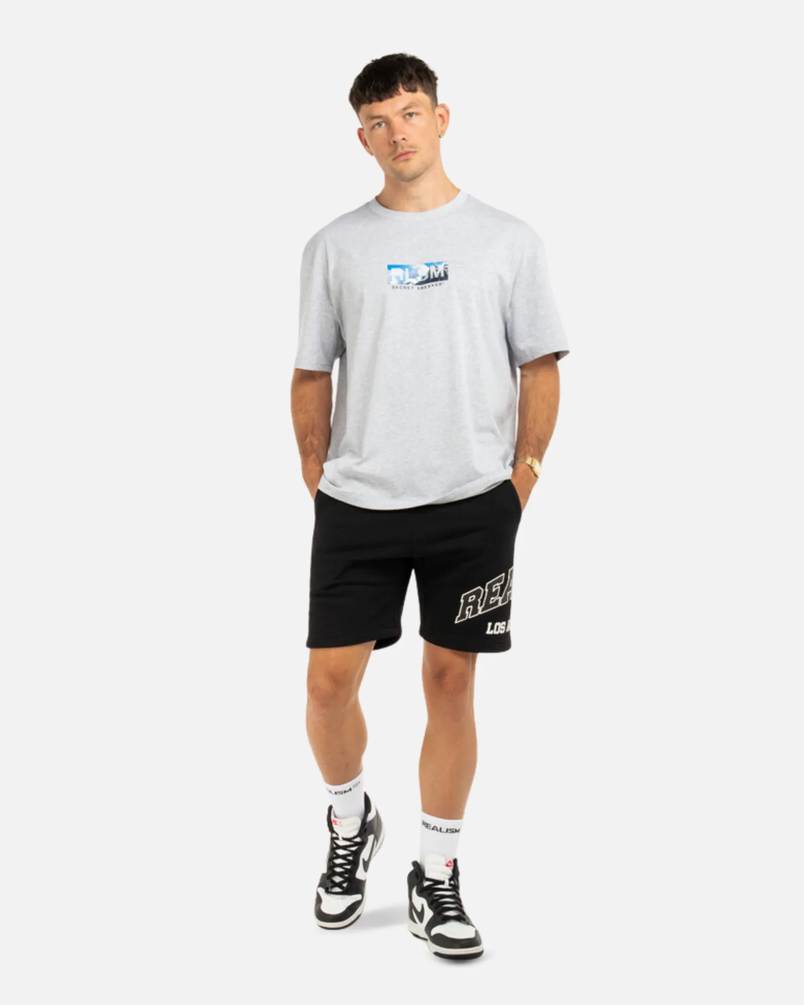 SSS REALISM BALTORO BOX LOGO TEE GREY