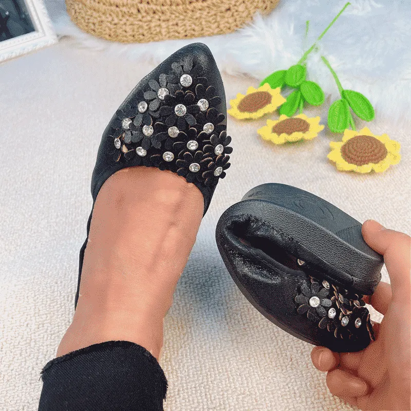 vanccy  Casual Comfort Dressy Flats For Wedding Bling Sparkly Bridal Shoes CF207
