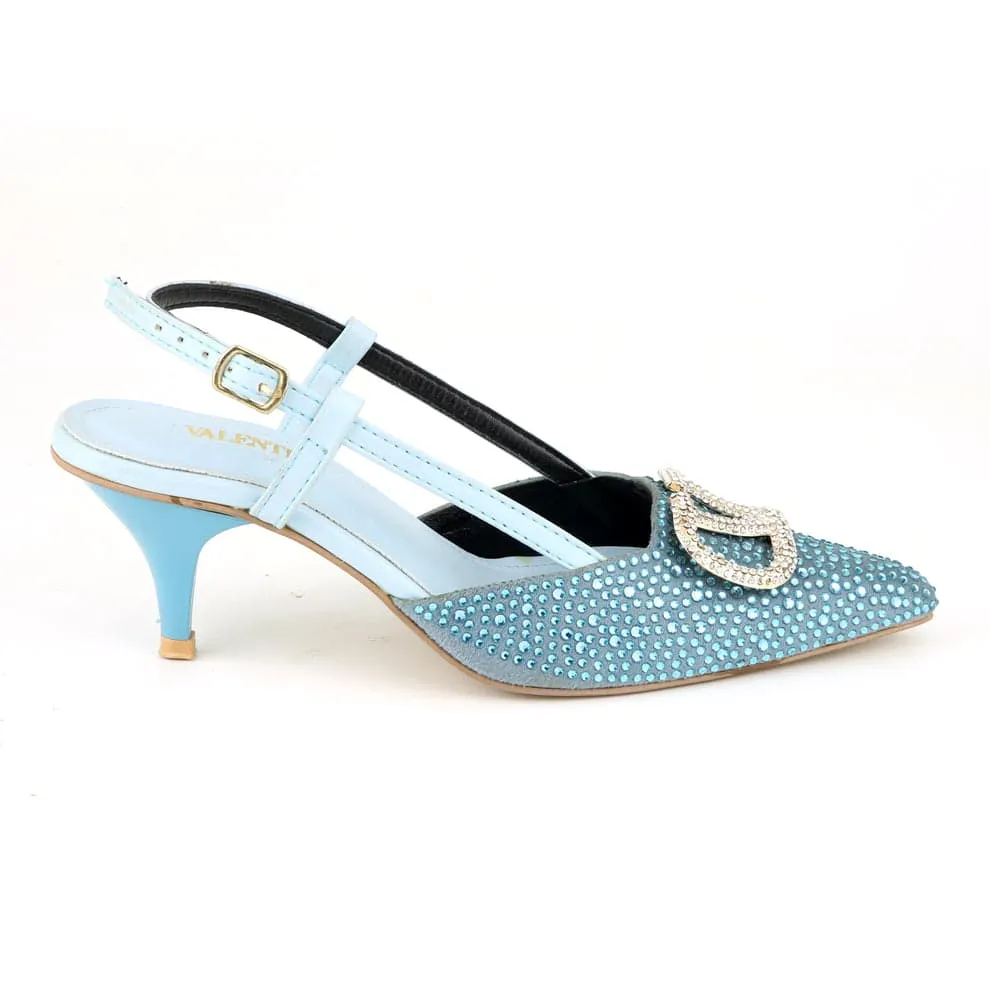 VLOGO SIGNATURE PUMPS - LIGHT BLUE