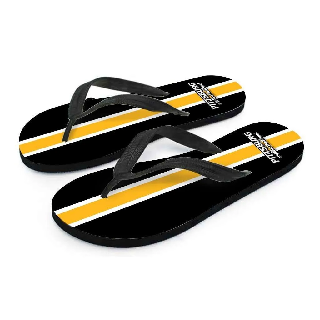 #WaveTheTowel Pittsburgh Flip Flops