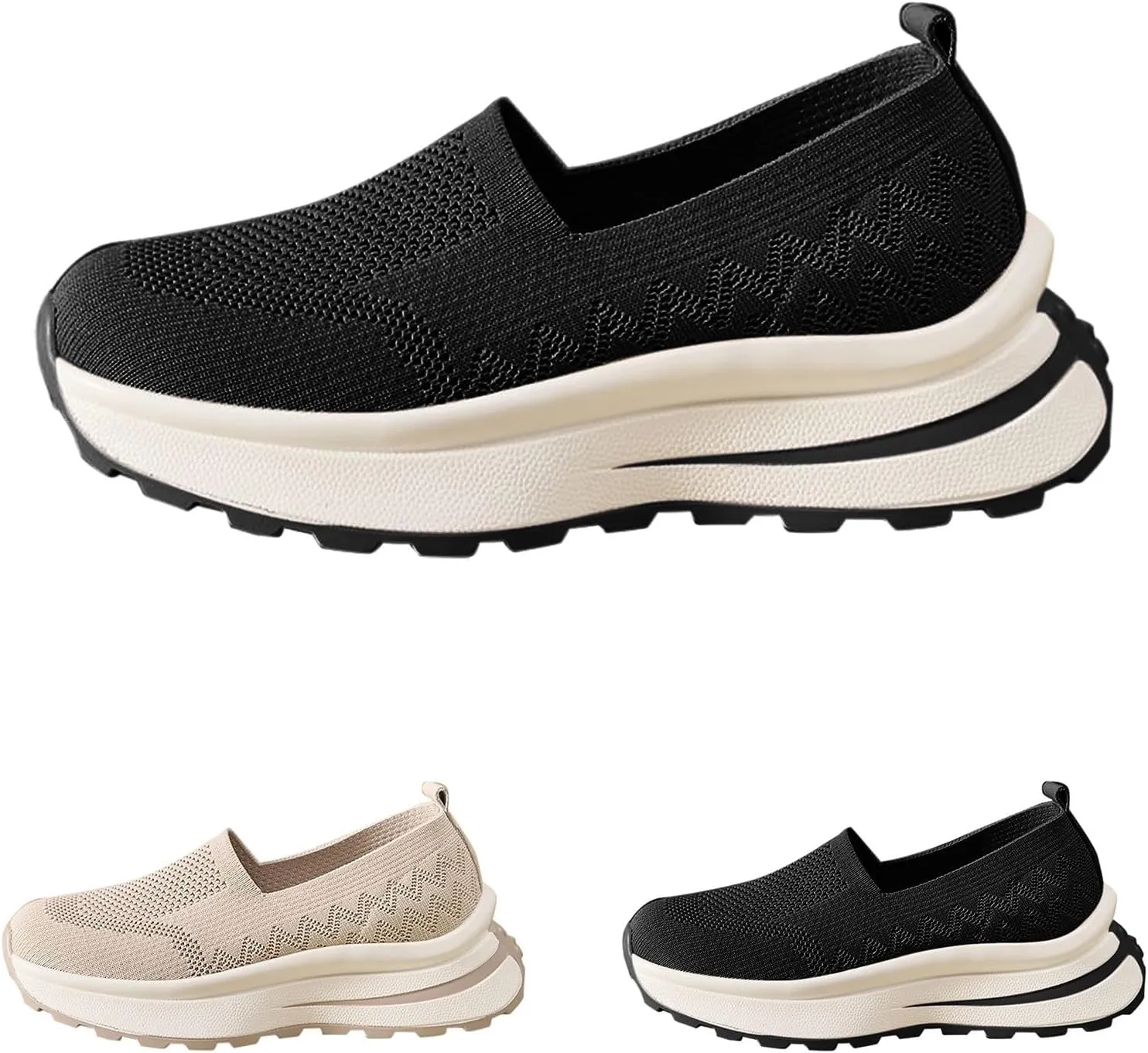 Women Mesh Sneakers Summer Slip On Sandals Orthopedic Sandals with Arch Support Comfortable Breathable Wide Width Walking Shoes