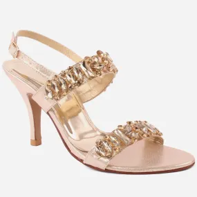 Women" KELLY" Decorated Ankle Fastening Sandals