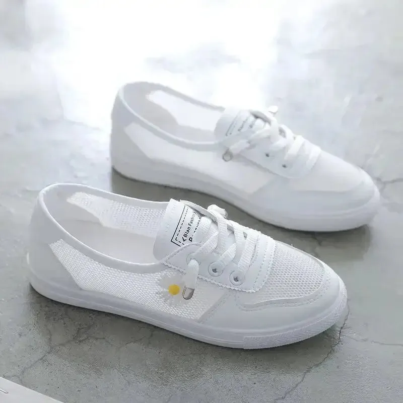 Women's Breathable Mesh Flats | Light Lace-Up Casual Sneakers for Spring/Summer