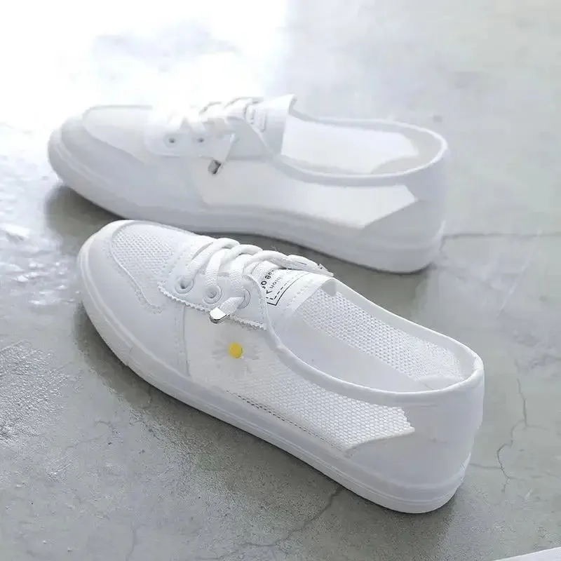 Women's Breathable Mesh Flats | Light Lace-Up Casual Sneakers for Spring/Summer