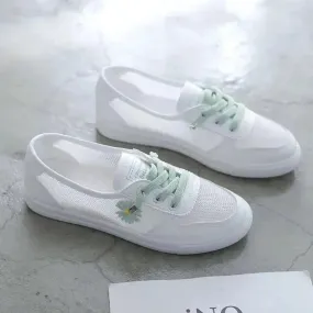 Women's Breathable Mesh Flats | Light Lace-Up Casual Sneakers for Spring/Summer
